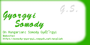 gyorgyi somody business card